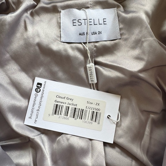 Women's Estellle Faux Fur Jacket - Gray size 2X - Picture 4 of 7